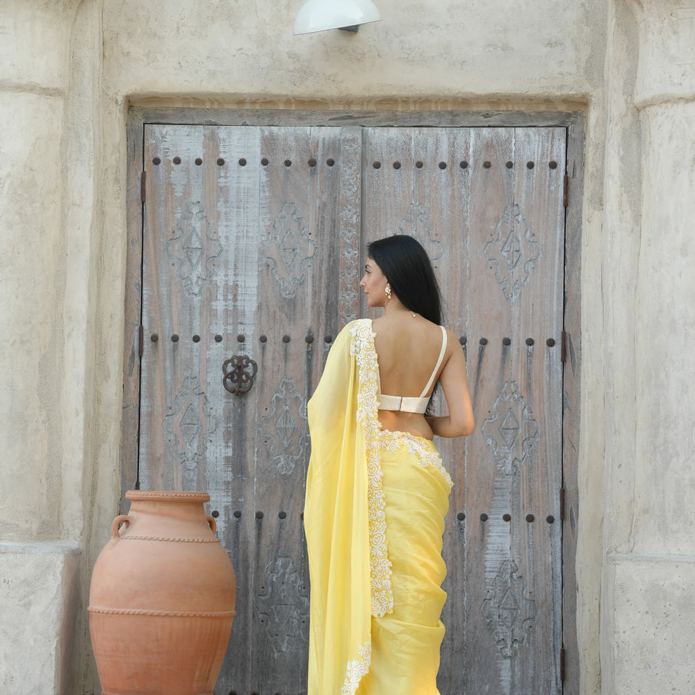 
                      
                        Menka Saree Set
                      
                    